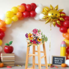 Lofaris Arch Balloons Sun Back To School Photography Backdrop