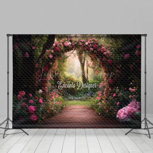 Lofaris Arch Floral Green Plant Natural Scenery Backdrop