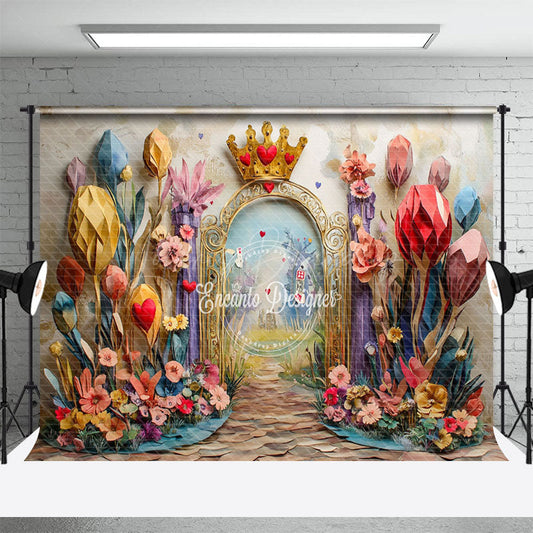 Lofaris Artist Floral Arch Wonderland Valentines Day Backdrop