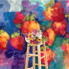 Lofaris Artistic Graffiti Strawberry Wall Photography Backdrop Abstract Paint Grunge Street Art Background