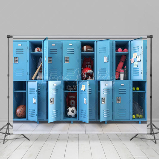 Lofaris Athlete Storage Locker School Photography Backdrop