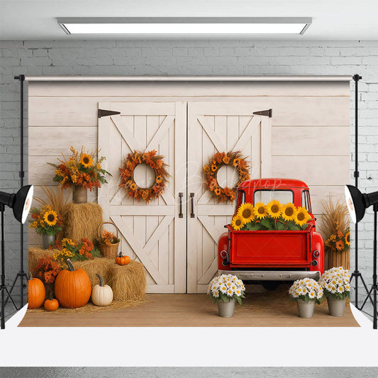 Lofaris Autumn Barn Boho Wooden Door Sweet Wedding Backdrop
