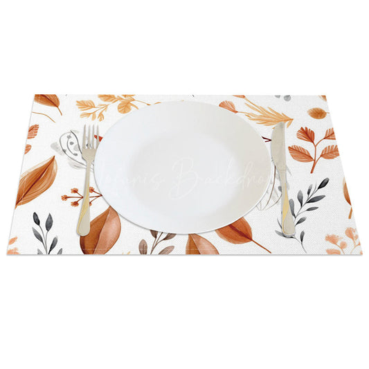 Lofaris Autumn Fallen Leaves Fine Art Set of 4 Placemats