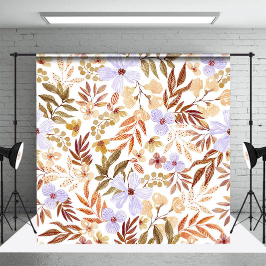 Lofaris Autumn Floral Leaves Fine Art Photography Backdrop