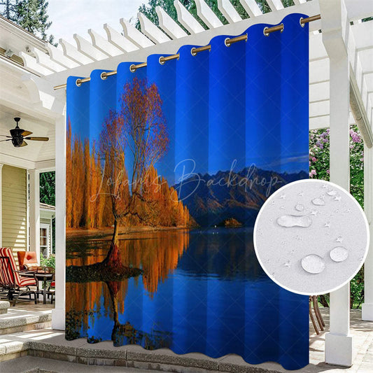 Lofaris Autumn Forest Lake Waterproof Outdoor Curtains For Gazebo