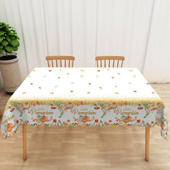 Lofaris Autumn Maple Leaves Rectangle Tablecloth in Red and Brown for Fall Season Thanksgiving Decor