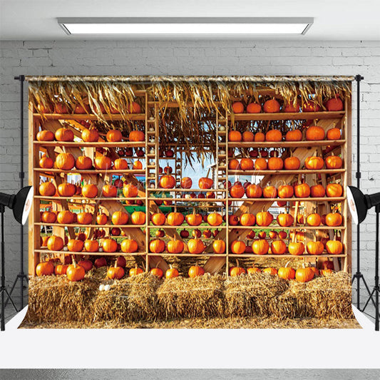 Lofaris Autumn Pumpkin Farm Harvest Photography Backdrop