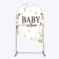 Lofaris Baby In Bloom Arch Backdrop Wildflower Butterfly Party Decoration Spring Garden Floral Background