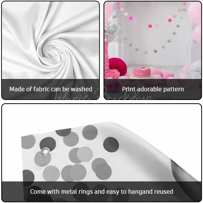 Lofaris Balloon Floral 1St Cake Smash Garage Door Banner