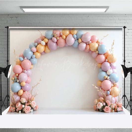 Lofaris Balloons Birthday Photography Backdrop For Kid Girl