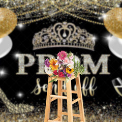 Lofaris Balloons Glitter Crown Prom Send Off Grad Backdrop