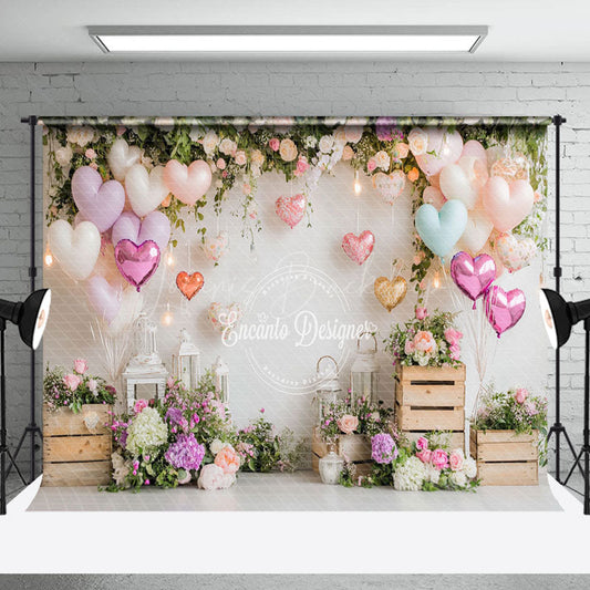 Lofaris Balloons Plant Floral Lighted Valentines Day Backdrop