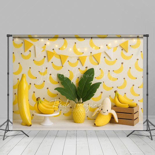 Lofaris Banana Plantain Leaf Fresh Sweet Cake Smash Backdrop