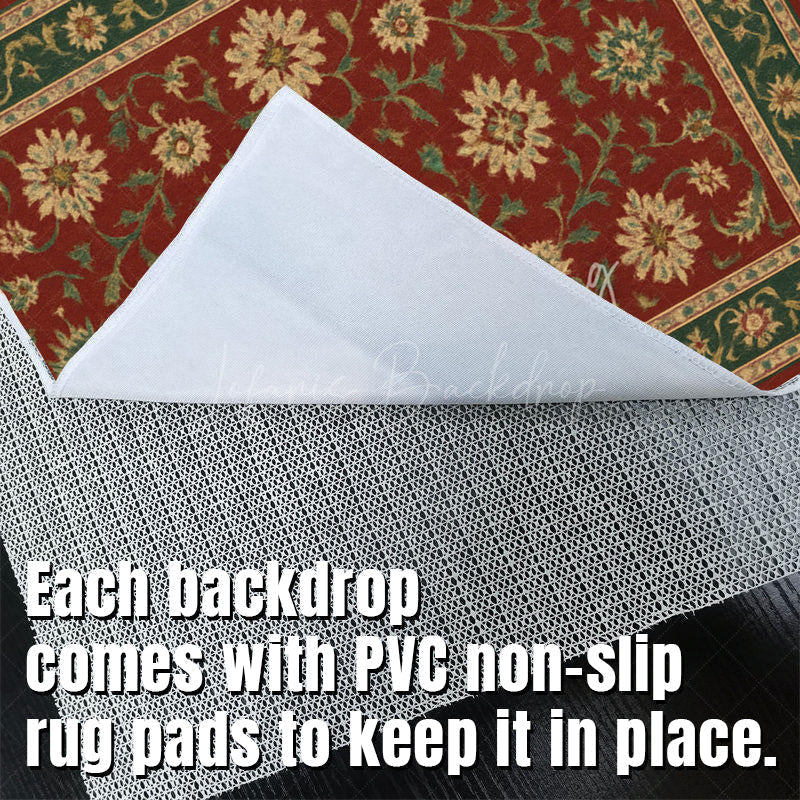 Lofaris Baroque Floral Pattern Photo Fabric Floor Backdrop