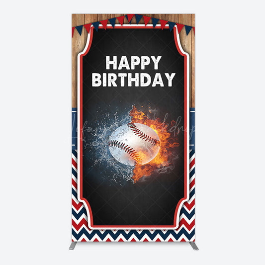 Lofaris Baseball Fights Sport Happy Birthday Rectangle Backdrop