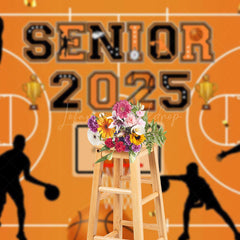 Lofaris Basketball Field Senior 2025 Sport Grad Backdrop