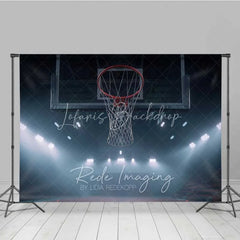 Lofaris Basketball Hoop Arena Sports Photography Backdrop Night Stadium Light Slam Dunk Game Background