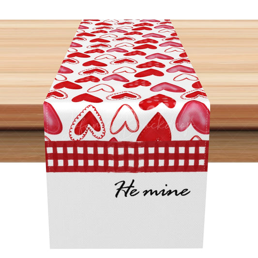 Lofaris Be Mine Love Sweet Heart Valentines Day Table Runner
