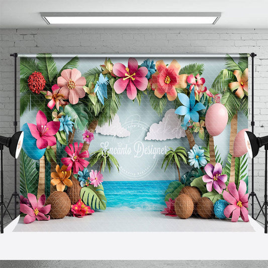 Lofaris Beach Hawaii Summer Photography Backdrop For Studio