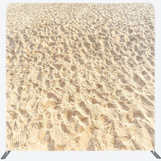 Lofaris Beach Sand Holiday Photo Square Tension Backdrop