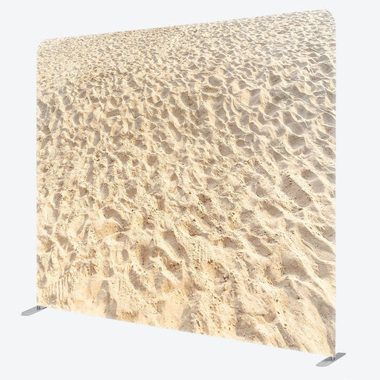 Lofaris Beach Sand Holiday Photo Square Tension Backdrop