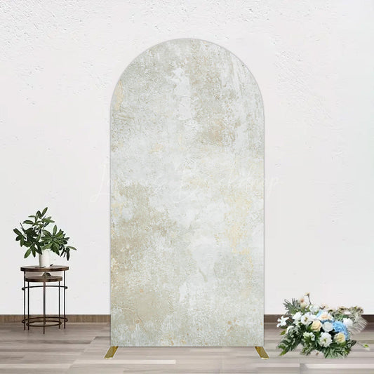 Lofaris Beige Yellow Retro Abstract Texture Arch Backdrop