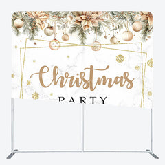 Lofaris Bells Floral Boho Marbled Xmas Pillow Case Backdrop