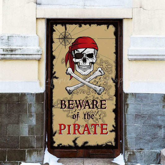 Lofaris Beware of Pirates Pirate Door Banner Decoration