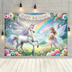 Lofaris Birthday 3D Gifts Unicorn Backdrop Floating Party Decor Fun Photo Prop for Celebrations