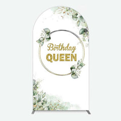 Lofaris Birthday Queen Greenery Leaves Arch Backdrop