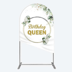 Lofaris Birthday Queen Greenery Leaves Arch Backdrop