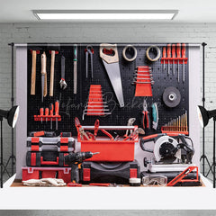 Lofaris Black And Red Series Tool Wall Panels Photo Backdrop