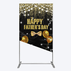Lofaris Black Gold Glitter Happy Fathers Day Rectangle Backdrop