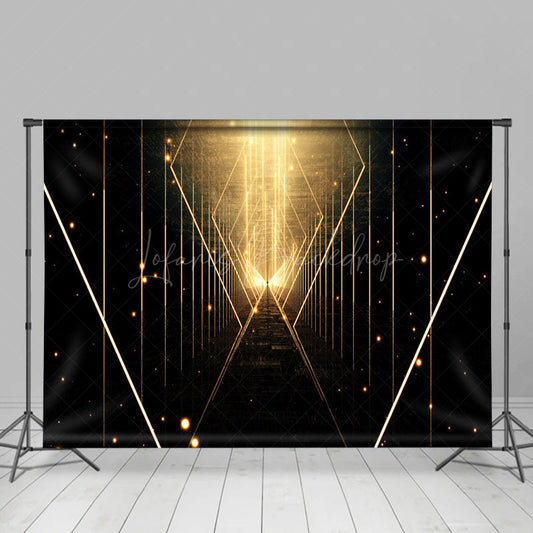 Lofaris Black Gold Glow Line Marble Floor Combo Set Backdrop