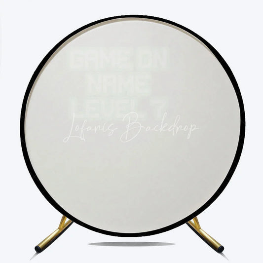 Lofaris Black Green Pixelated Game On Round Backdrop Retro Video Birthday Party Decor Gamer Event