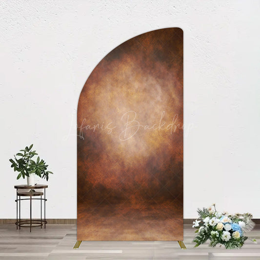 Lofaris Black Red Abstract Texture Birthday Half Moon Arch Backdrop