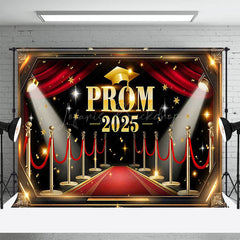 Lofaris Black Red Luxury Carpet Prom 2025 Graduation Backdrop