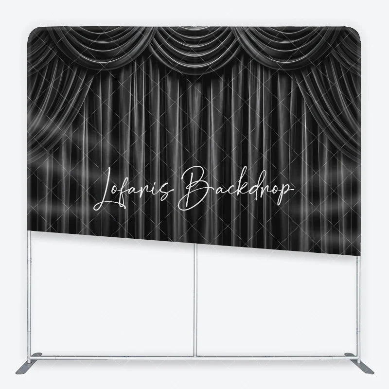 Lofaris Black Velvet Curtain Square Double-Sided Backdrop Elegant Theatrical Drapes for Photography and Events