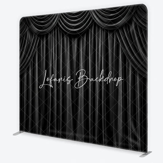 Lofaris Black Velvet Curtain Square Double-Sided Backdrop Elegant Theatrical Drapes for Photography and Events