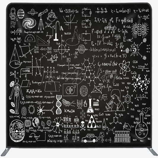 Lofaris Blackboard Chemical Formula Pillow Case Backdrop