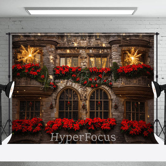 Lofaris Bloom Sparke Retro Castle Festive Christmas Backdrop