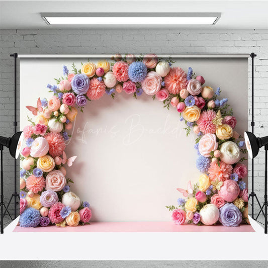 Lofaris Blooming Floral Garland Wedding Photography Backdrop