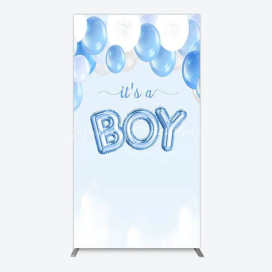 Lofaris Blue and White Balloons with It’s a Boy Foil Message Rectangle Arch Backdrop Gender Reveal Baby Shower Party Decor