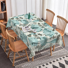 Lofaris Blue Dragonfly Rectangle Tablecloth Botanical Garden Floral and Insects Spring Summer Outdoor Dining Decor