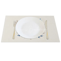 Lofaris Blue Floral Easter Egg Wreath Set of 4 Placemats Speckled Spring Decoration Farmhouse Dining Table Mat