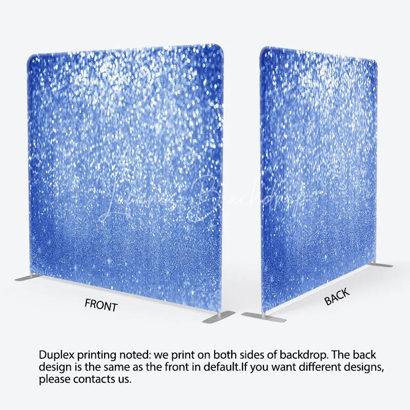 Lofaris Blue Glitter Tension Fabric Backdrop Sparkle Bokeh Photography Background Abstract Shimmer Decoration