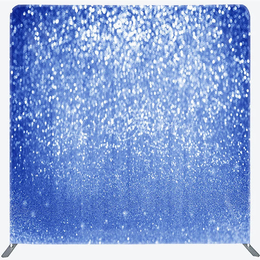 Lofaris Blue Glitter Tension Fabric Backdrop Sparkle Bokeh Photography Background Abstract Shimmer Decoration