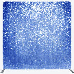 Lofaris Blue Glitter Tension Fabric Backdrop Sparkle Bokeh Photography Background Abstract Shimmer Decoration