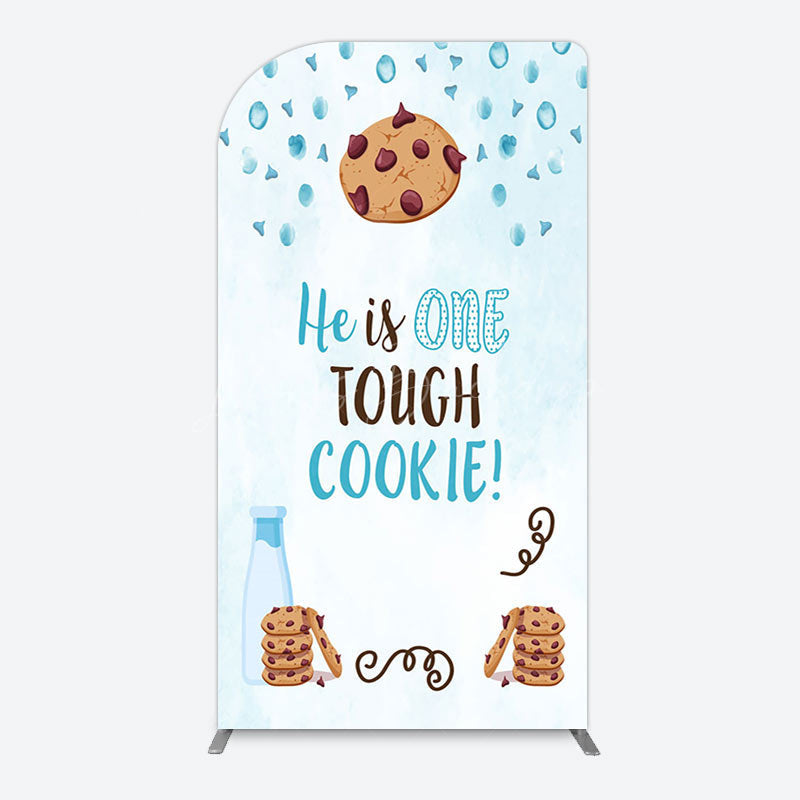 Lofaris Blue He Is One Tough Cookie Birthday Arch Backdrop