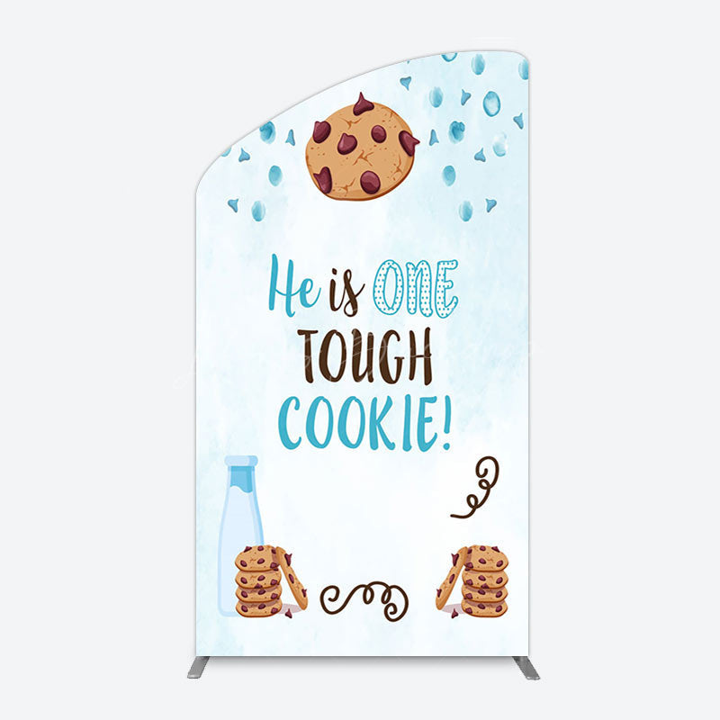 Lofaris Blue He Is One Tough Cookie Birthday Arch Backdrop